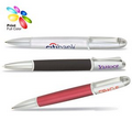 2-in-1 Brass Twist Action Ballpoint Pen w/ Stylus Tip for PDA